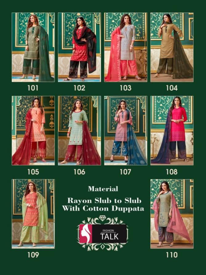 Ft Shivanii Latest fancy Designer Regular Casual Wear Rayon Slub Designer Printed Readymade Collection

